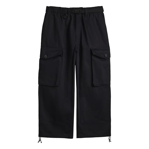 Y-3 TWILL PANTS BLACK