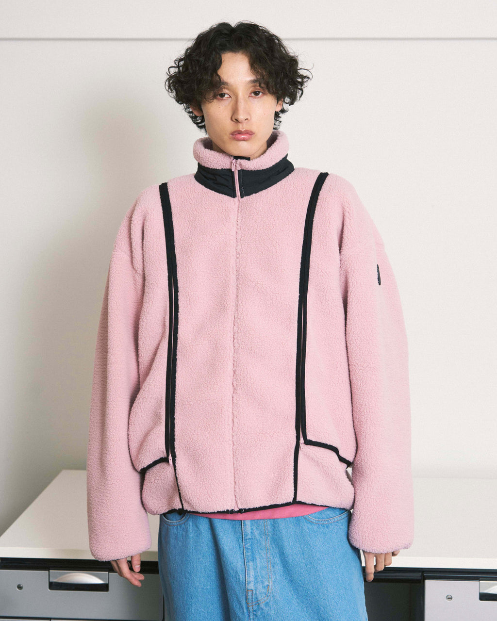 NOREN BOA FLEECE JACKET PINK