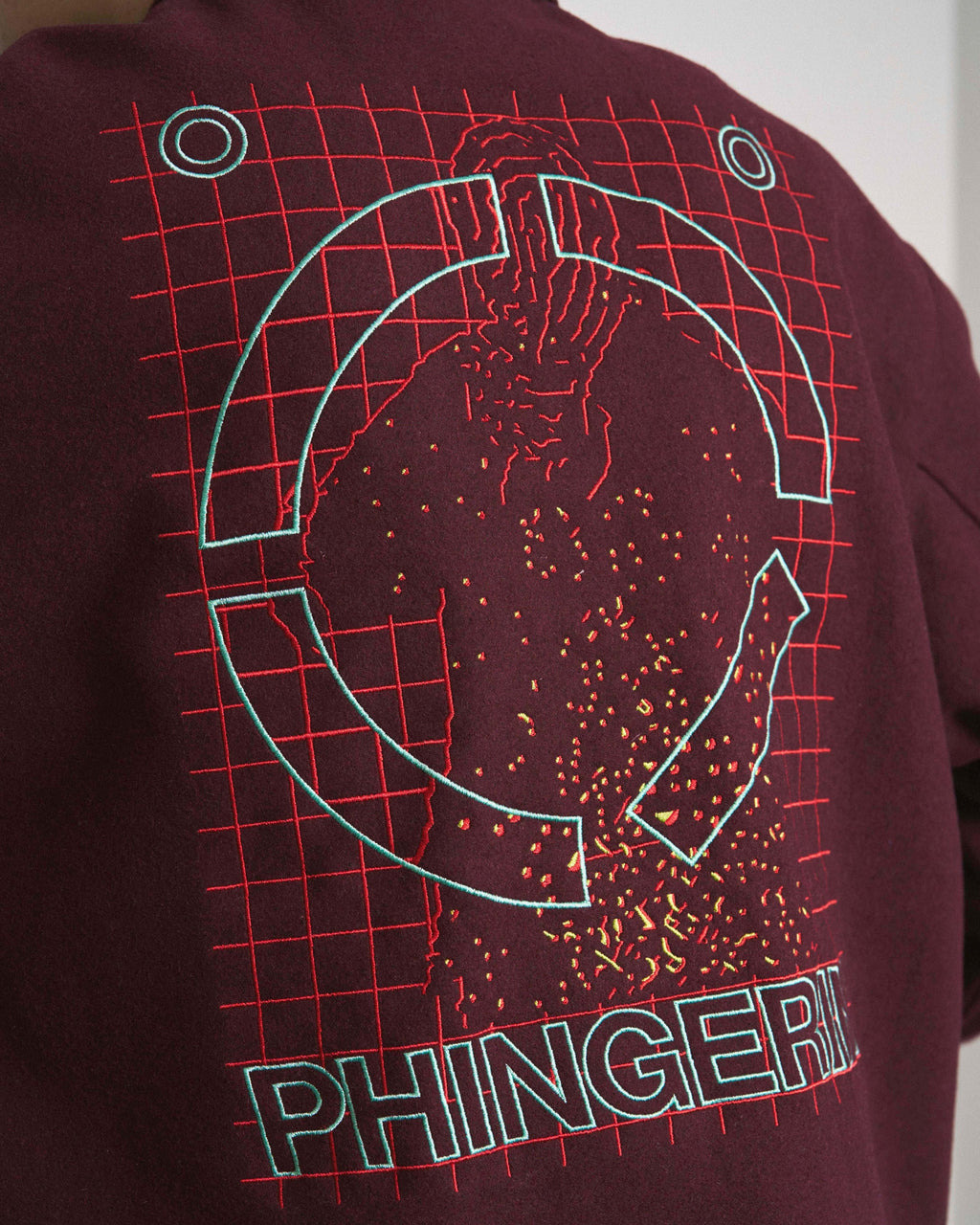 WOOL MELTON COACH JACKET BURGUNDY