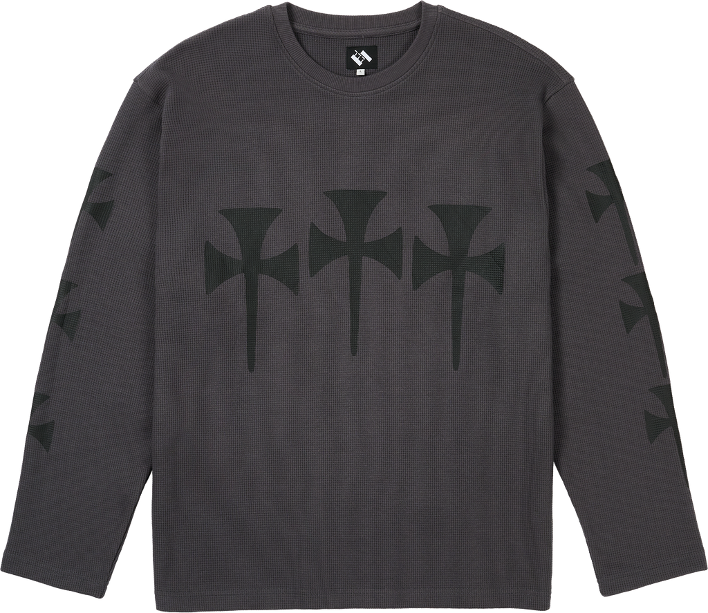 TTT THREE CROSS WAFFLE LONGSLEEVE