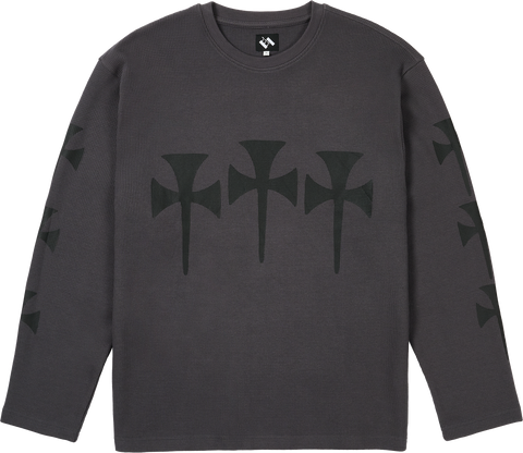 TTT THREE CROSS WAFFLE LONGSLEEVE