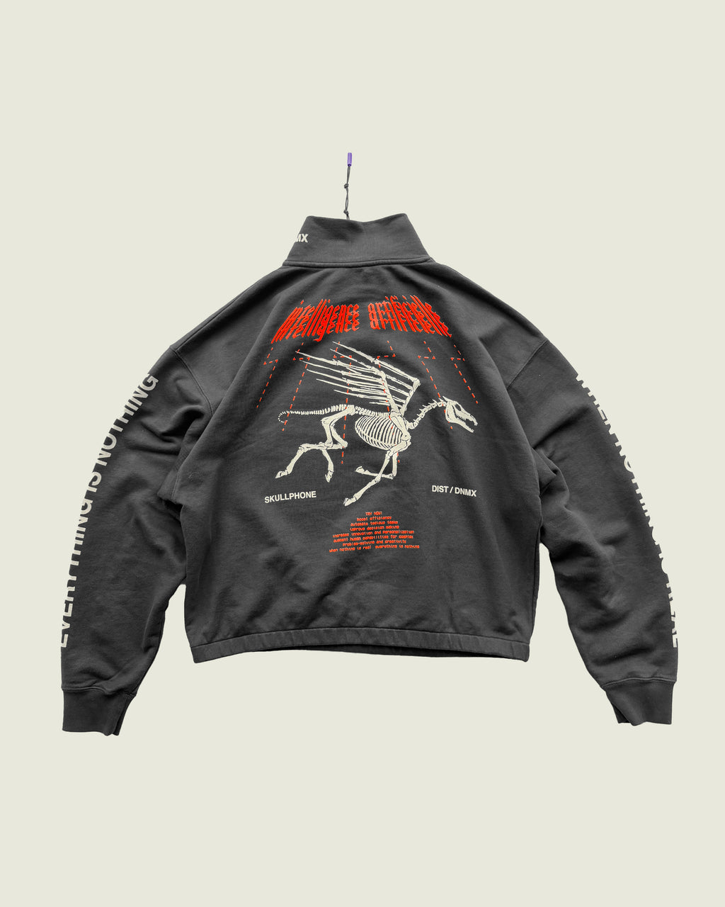 DIST / DNMX X SKULLPHONE "Pegasus Void" Quarter Zip BLACK FADE