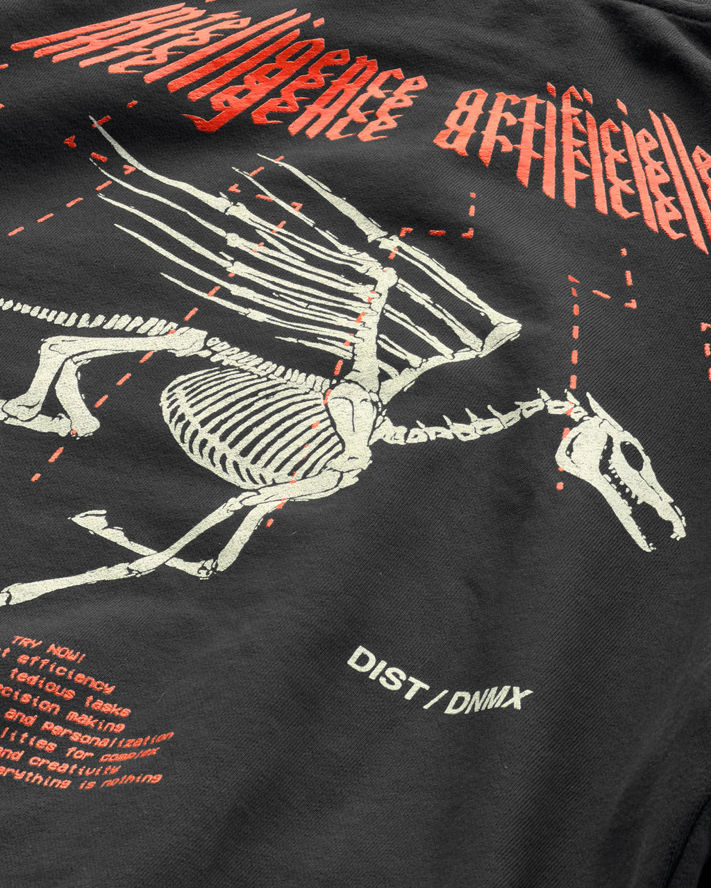 DIST / DNMX X SKULLPHONE "Pegasus Void" Quarter Zip BLACK FADE