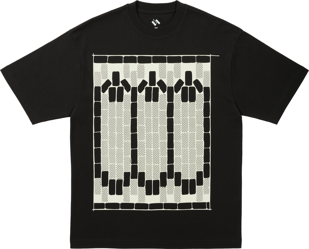 TETRIS TEETH GLOW IN THE DARK INK T-SHIRT BLACK