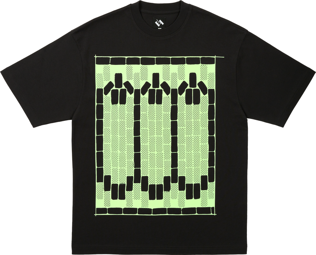 TETRIS TEETH GLOW IN THE DARK INK T-SHIRT BLACK