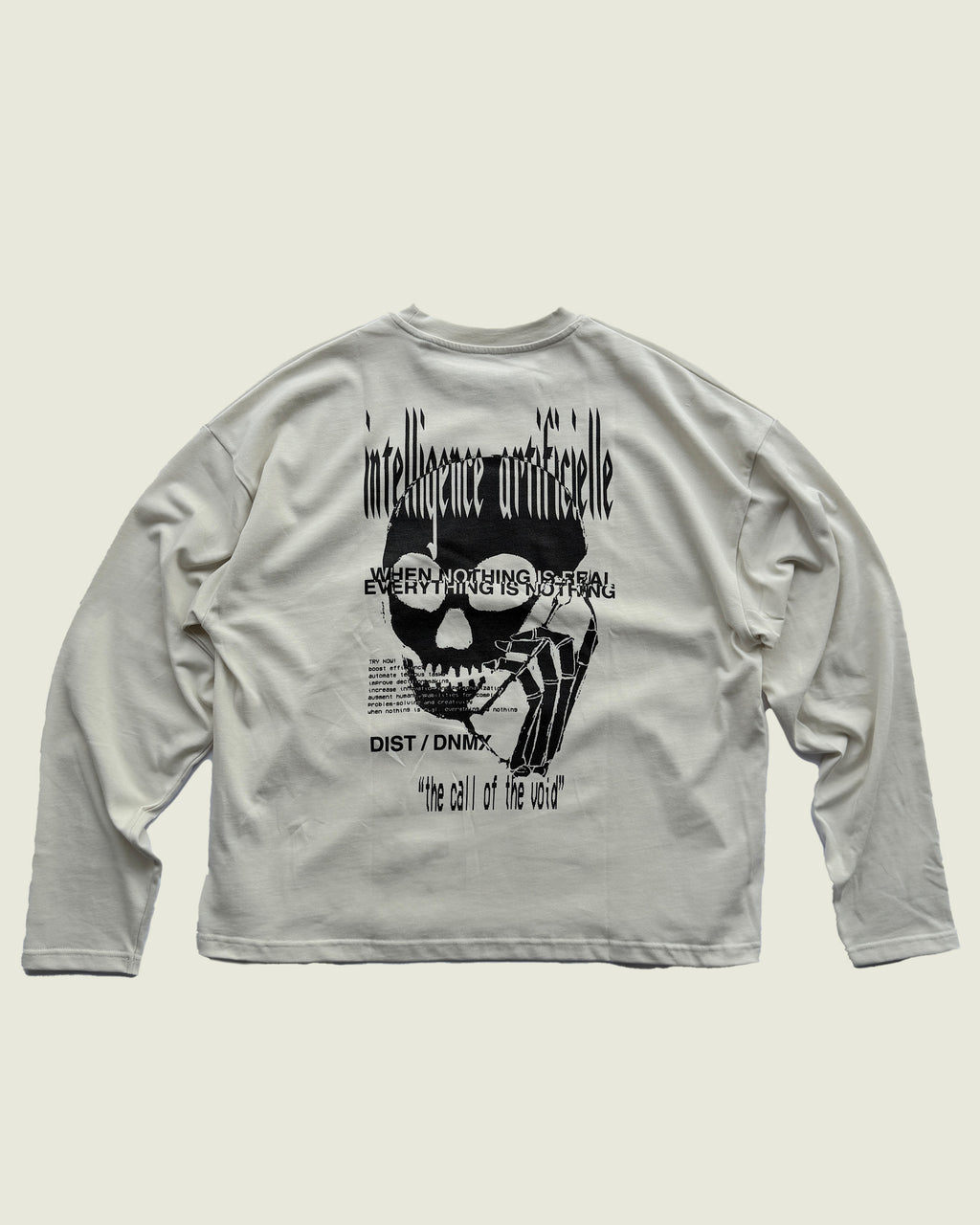 DIST / DNMX X SKULLPHONE "The Call of The Void" LONG SLEEVE T-SHIRT BONE