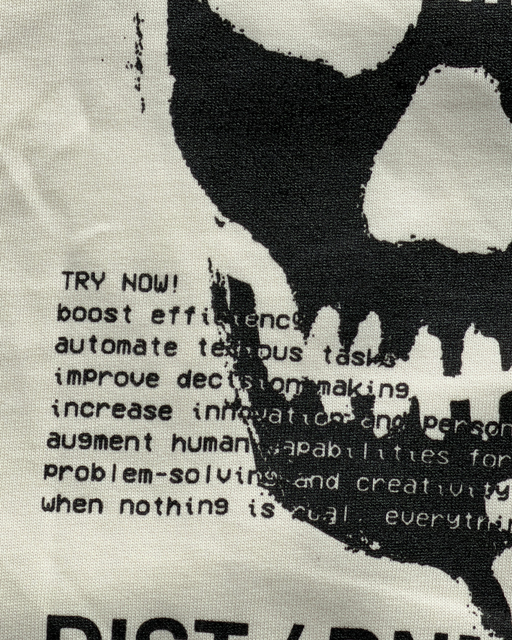 DIST / DNMX X SKULLPHONE "The Call of The Void" LONG SLEEVE T-SHIRT BONE