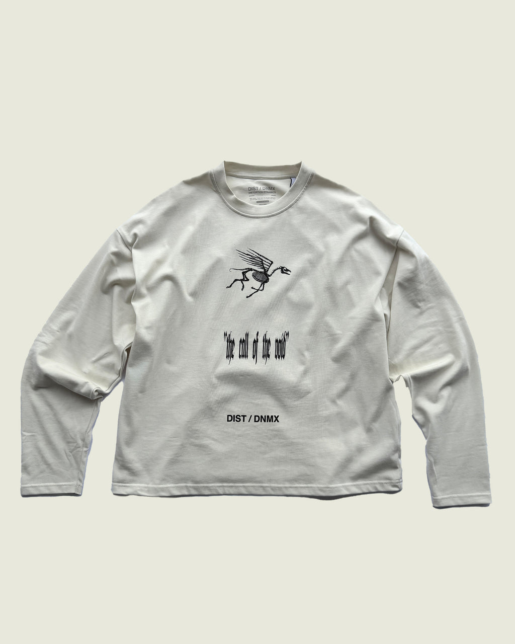 DIST / DNMX X SKULLPHONE "The Call of The Void" LONG SLEEVE T-SHIRT BONE