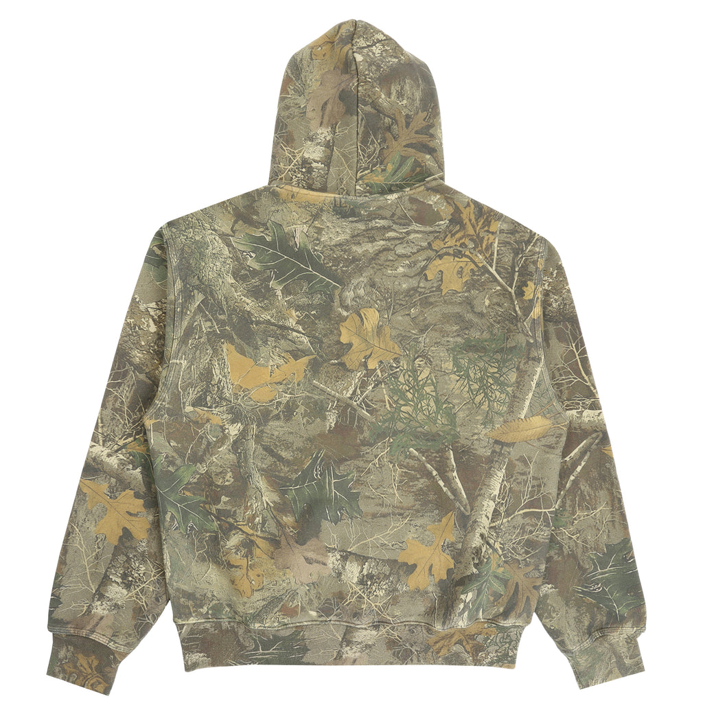 SCRIPT ZIP HOODED SWEATER TREE CAMO