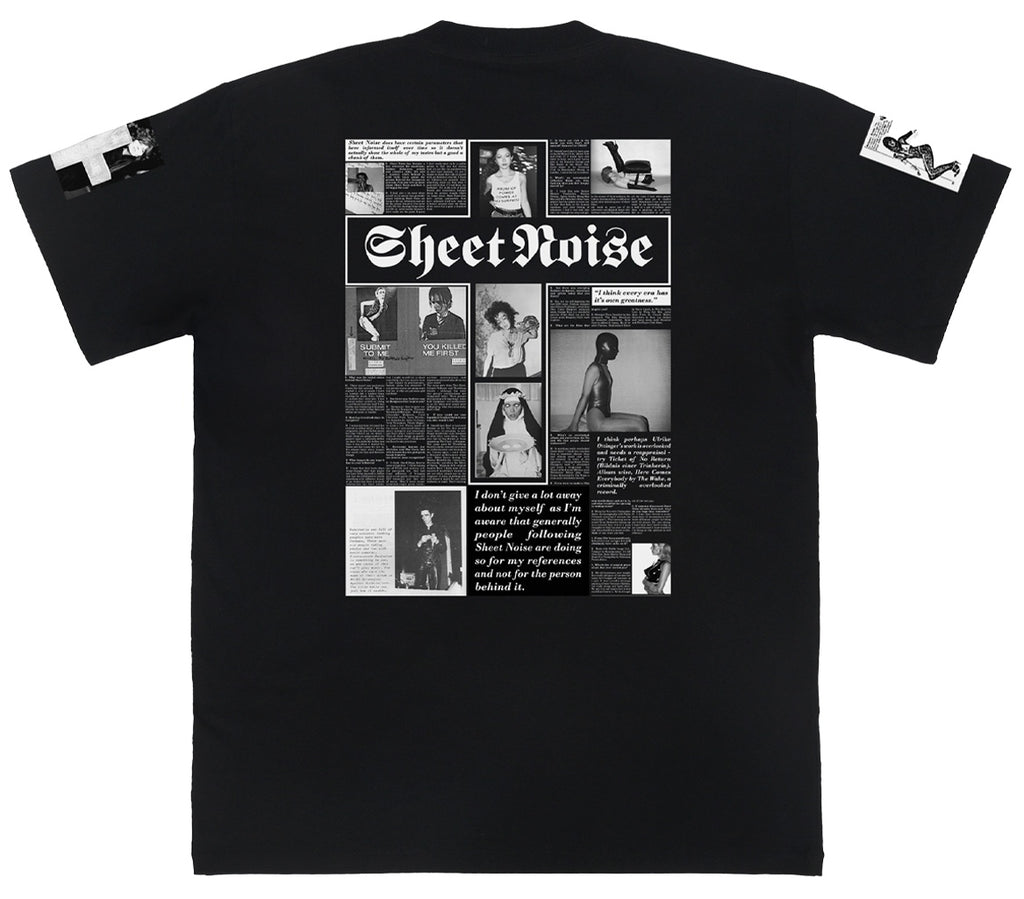 'NO PARTICULAR REASON' THE SALVAGES X SHEET NOISE T-SHIRT BLACK