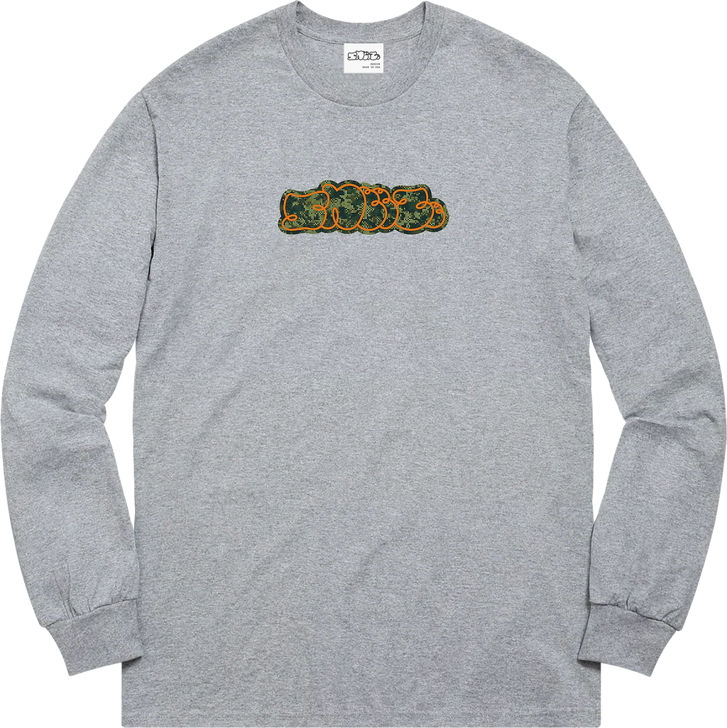 LOGO LONGSLEEVE T-SHIRT HEATHER GREY