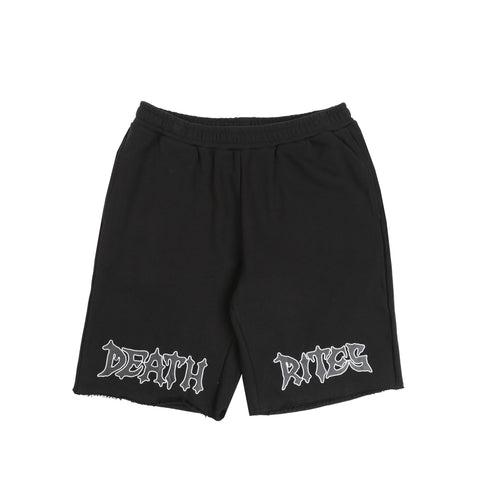 SCRIPT CUT-OFF SWEAT SHORTS BLACK