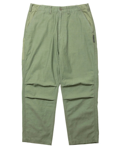 BACK SATIN MILITARY PANTS OLIVE