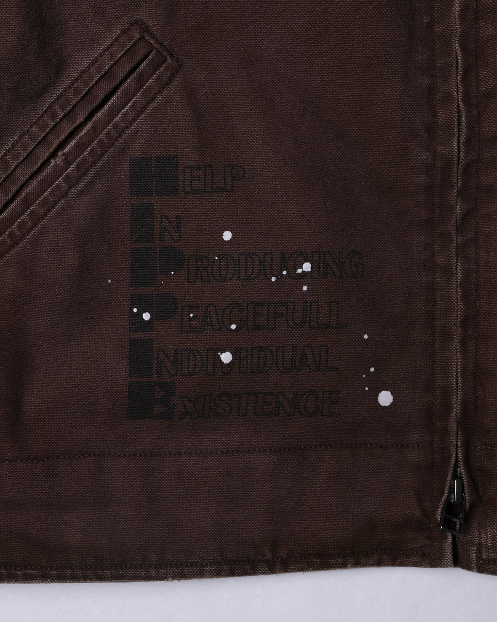 GARMENT DYED WORK JACKET BROWN