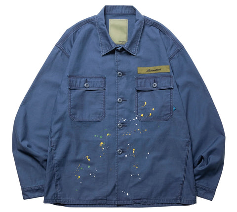 PAINT SPLATTER BDU SHIRT NAVY
