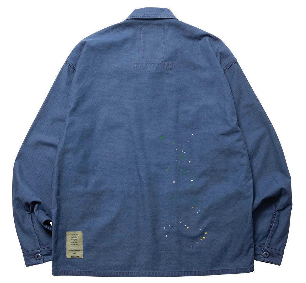 PAINT SPLATTER BDU SHIRT NAVY
