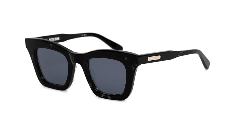 VALDEZ Black Spazzle / White Gold / Blue lens